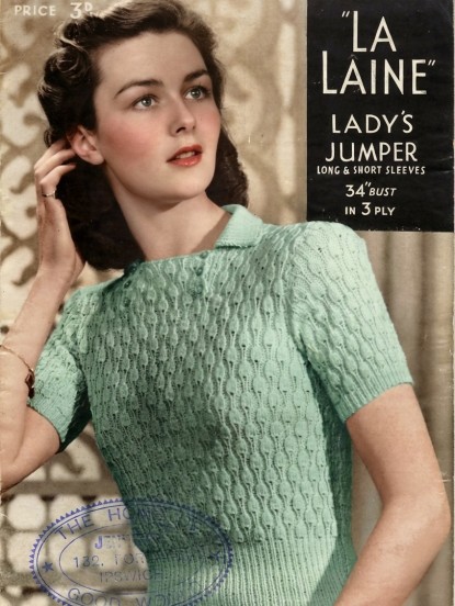 Vintage 1940s Knitting Pattern- pretty wartime bubble s...