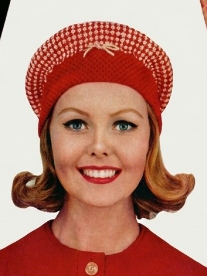 Vintage 1950s 60s Knitting Pattern- pretty flowerpot hats