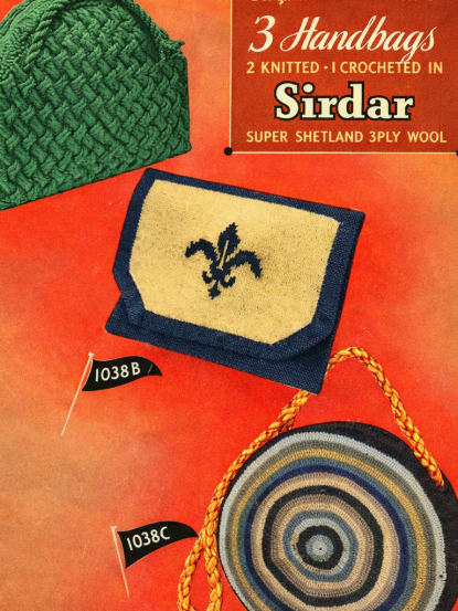 Vintage 1940s wartime Knitting & Crochet Pattern- 3...