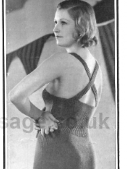 Vintage Knitting Pattern 1930s knitted swimsuit 4 ply