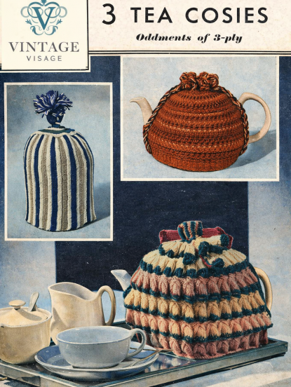 Vintage Knitting pattern- 3 Tea Cosies cozies