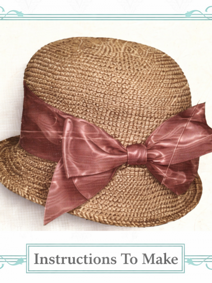 1910 downton era hat- crochet pattern