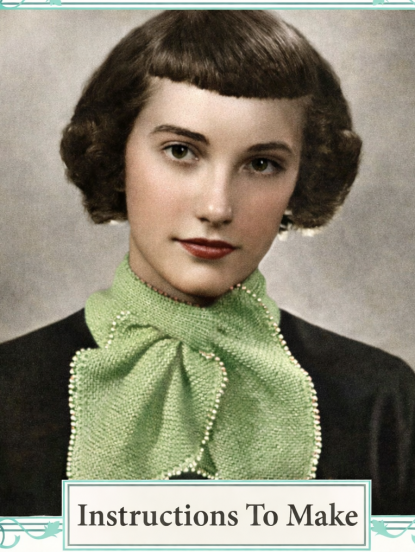 1930s Bow Scarf Pattern