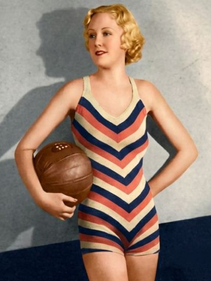 Vintage 1920s Knitting Pattern- Art Deco style swimming...