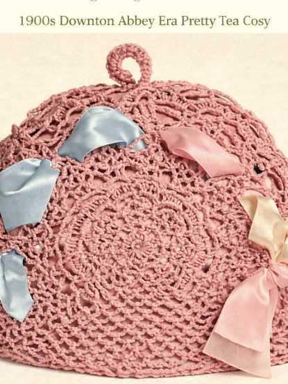 How to make a 1900s crocheted rose tea cosy