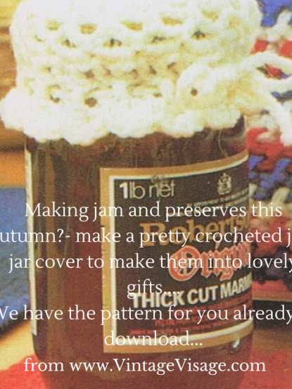 Jam, Chutney jar crochet cover pattern