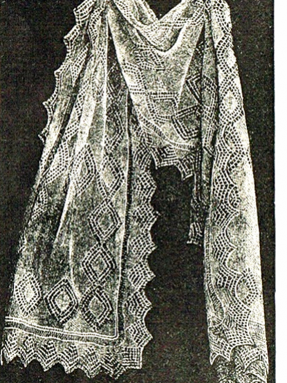 1900s victorian lace shawl knitting pattern
