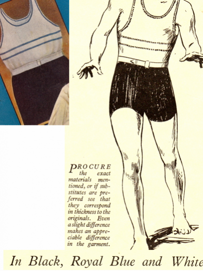 How to knit a mens one piece 1930s swimming costume knitting pattern