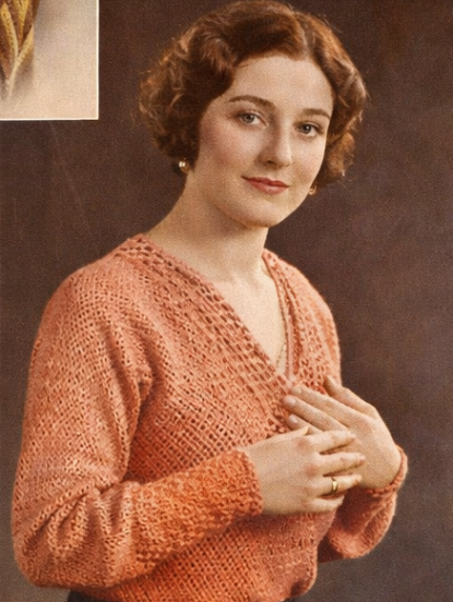 1930s hat, scarf and 2 jumpers- knitting and crochet patterns
