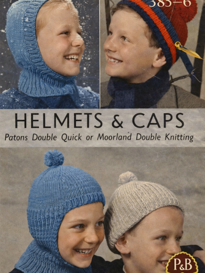 boys hats, balaclava and ski headband-vintage knitting patterns