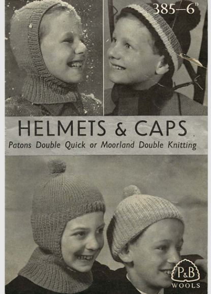 boys hats, balaclava and ski headband-vintage knitting patterns