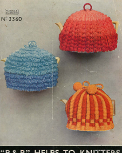 3 Vintage tea cosies to make- 2 knit, 1 crochet patterns