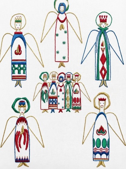 Vintage Embroidery pattern- Christmas Angels