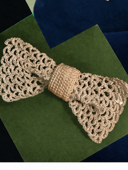 How to make crochet beads and dickie bow- 1940s vintage crochet patern