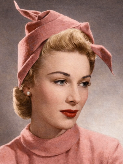 1940s draped hat- very easy make