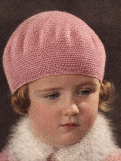 Vintage crochet pattern- how to make a childs 1920s downton abbey era crochet beret