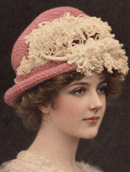 Vintage very old ostrich feather crochet pattern