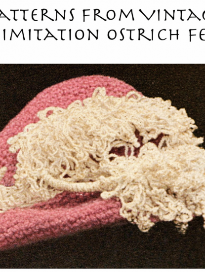 Vintage very old ostrich feather crochet pattern