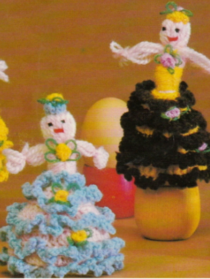 Vintage Egg Cosy Crochet pattern- spanish flamenco dancers