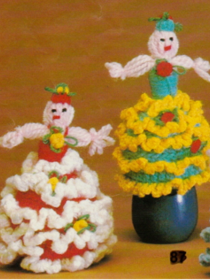 Vintage Egg Cosy Crochet pattern- spanish flamenco dancers