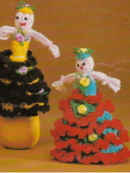 Vintage Egg Cosy Crochet pattern- spanish flamenco dancers