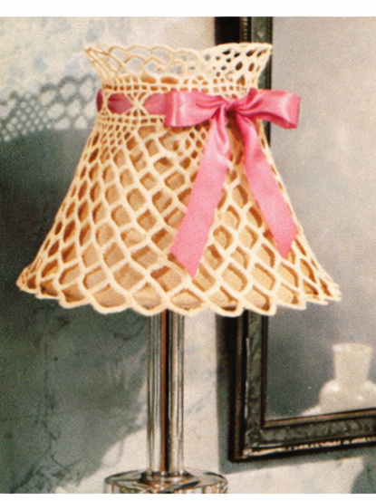 Pretty Lace Effect Lampshade Covers- Vintage crochet pa...