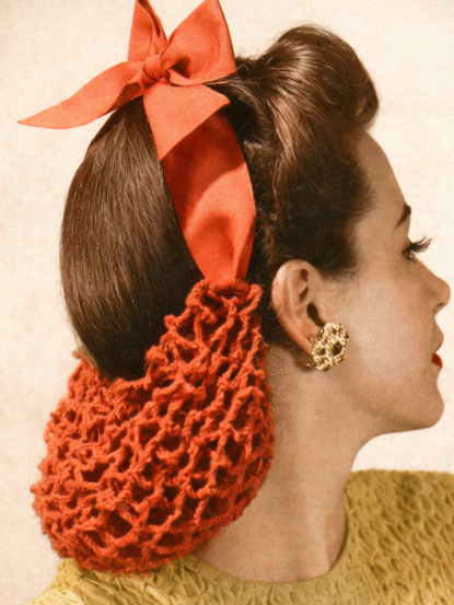 1940s half snood crochet pattern