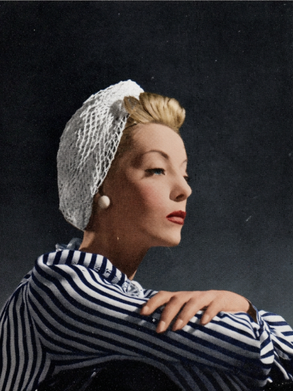 1940s mesh turban crochet pattern