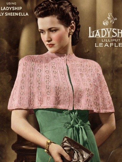 1940s Evening Cape knitting pattern
