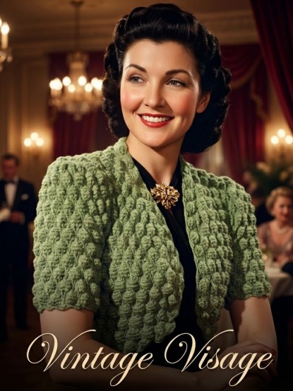 1940s popcorn bolero knitting pattern