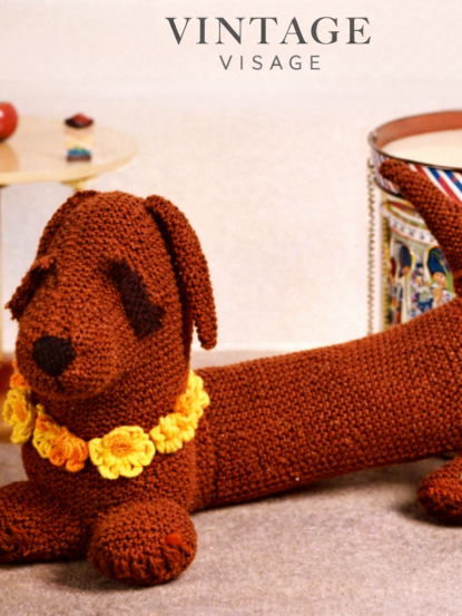 Vintage dachshund knitting pattern