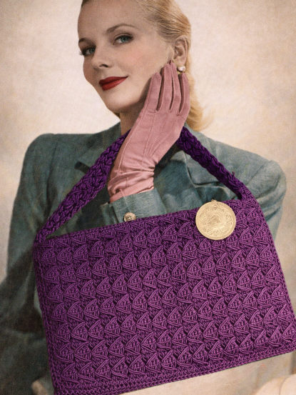 1940s textured handbag crochet pattern