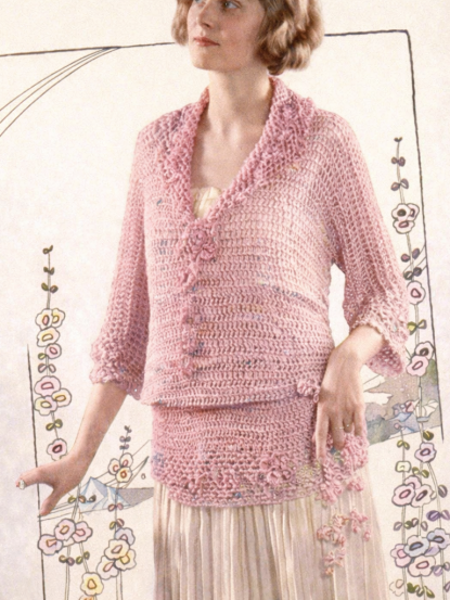 1920s long flapper top crochet pattern