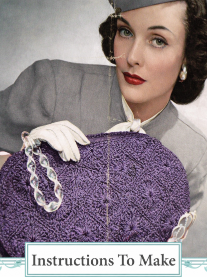 1940s motif clutch bag crochet pattern