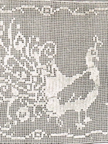 Antique peacock charted design