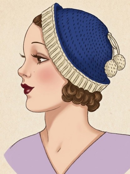 1930s chic crochet hat with berries