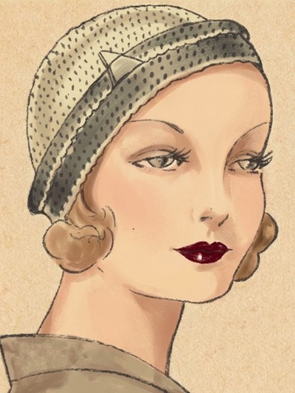 Early 1930s textured beret crochet pattern
