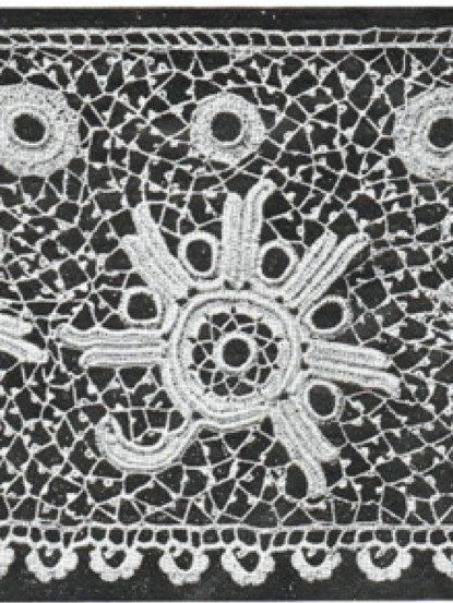 1890s star crochet lace edging