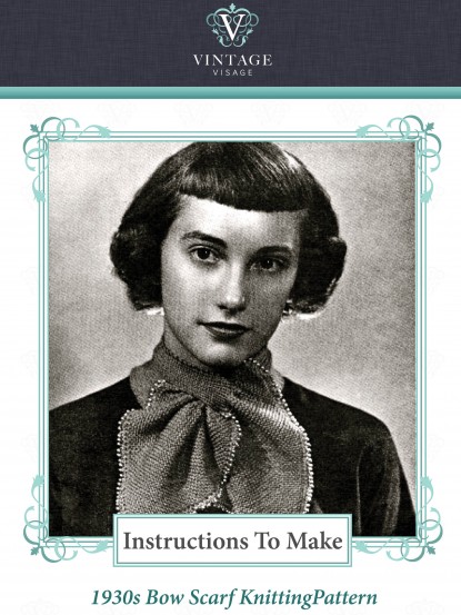 1930s Bow Scarf Pattern