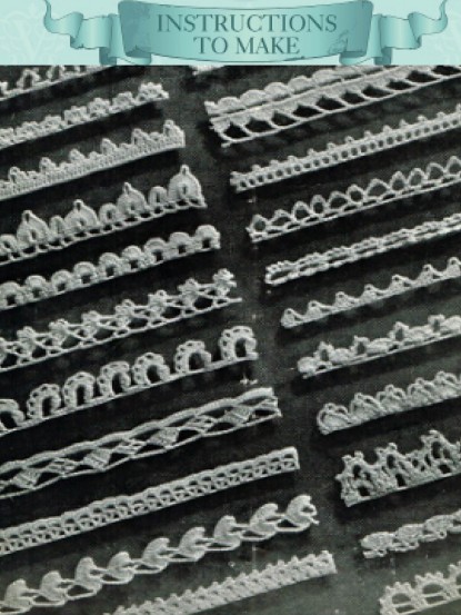 Vintage crochet patterns for 23 narrow edgings pdf download