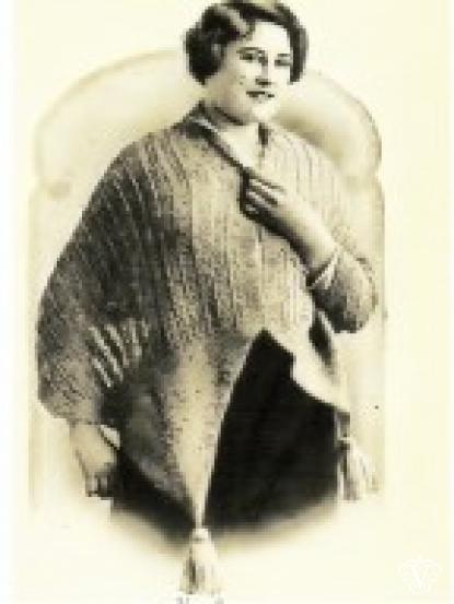 1915 Tasselled shawl wrap knitting patern