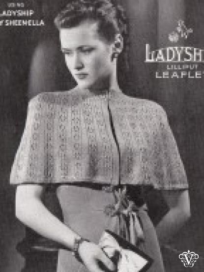 1940s Evening Cape knitting pattern