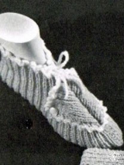 1950s ribbed slippers knitting pattern