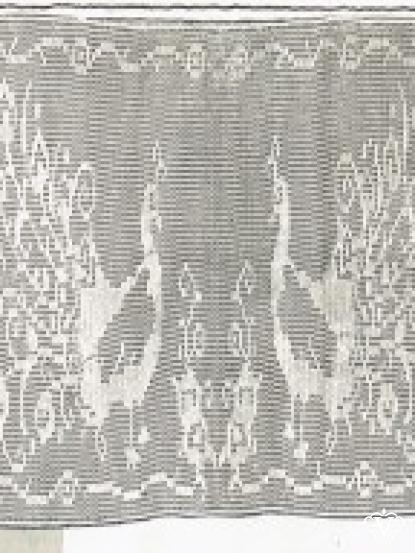 Antique peacock charted design