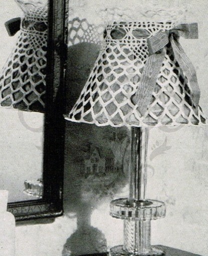 Pretty Lace Effect Lampshade Covers- Vintage crochet pattern