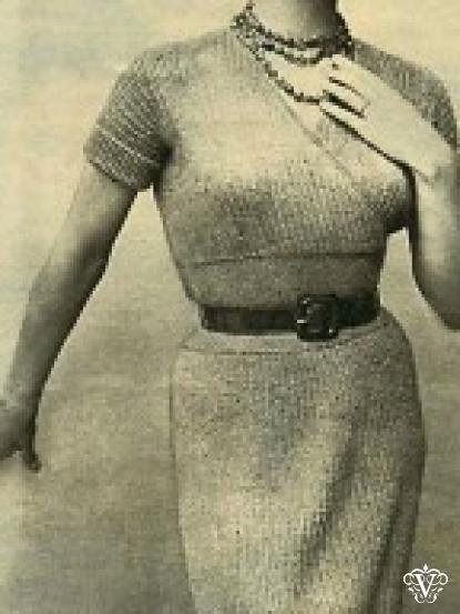 Vintage Knitting patterns- 8 Designs, dress, twinset, jumpers etc