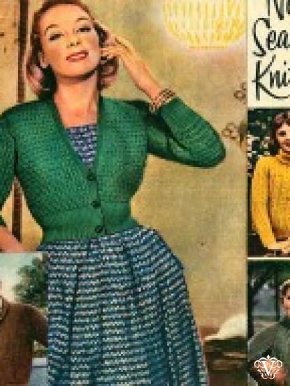 Vintage 1950s Knitting Patterns-9 assorted-jackets, jumpers, cardigans, crossover baby jacket