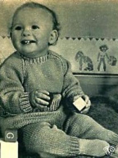 Vintage 1960s Knitting patterns-5 assorted designs in DK inc fishermans rib