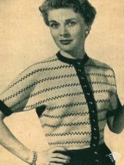 Vintage 1954 Knitting patterns booklet - 7 patterns inc jumpers,cardigans,pullover,matinee jacket, e