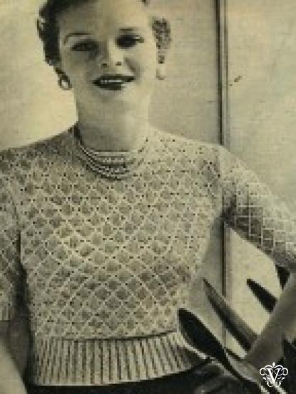 Vintage 1950s Knitting patterns- 7 designs including evening top, cabled jacket,socks etc